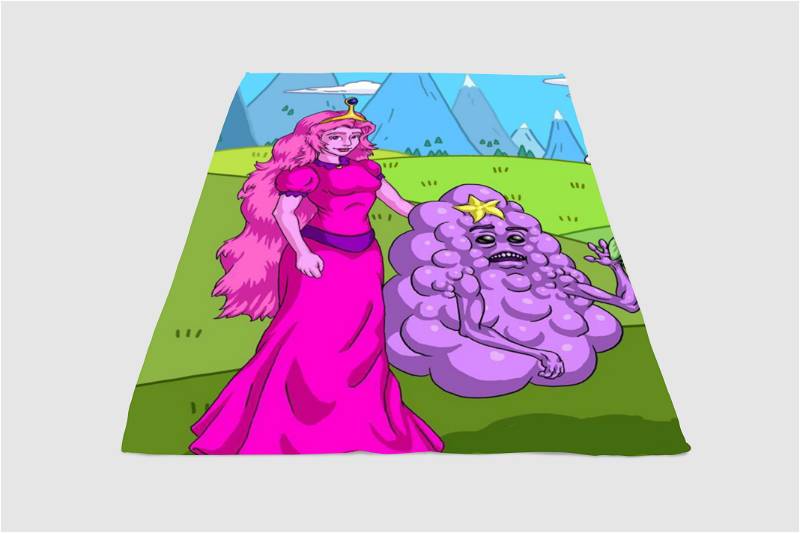 Princess Bubblegum Another Style Cartoon Sherpa Fleece Blanket Gifts for Family, for Couple