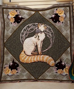 Princess Cat With Long Tail Quilt Blanket Bedding Set Perfect Gifts For Cat Lover