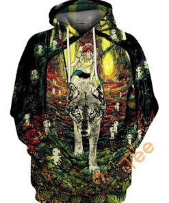 Princess Mononoke Hime Hoodie 3D