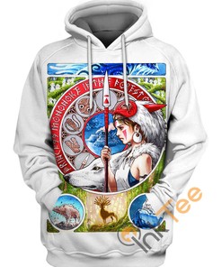 Princess Mononoke Hime Sport All Over Print Hoodie 3D