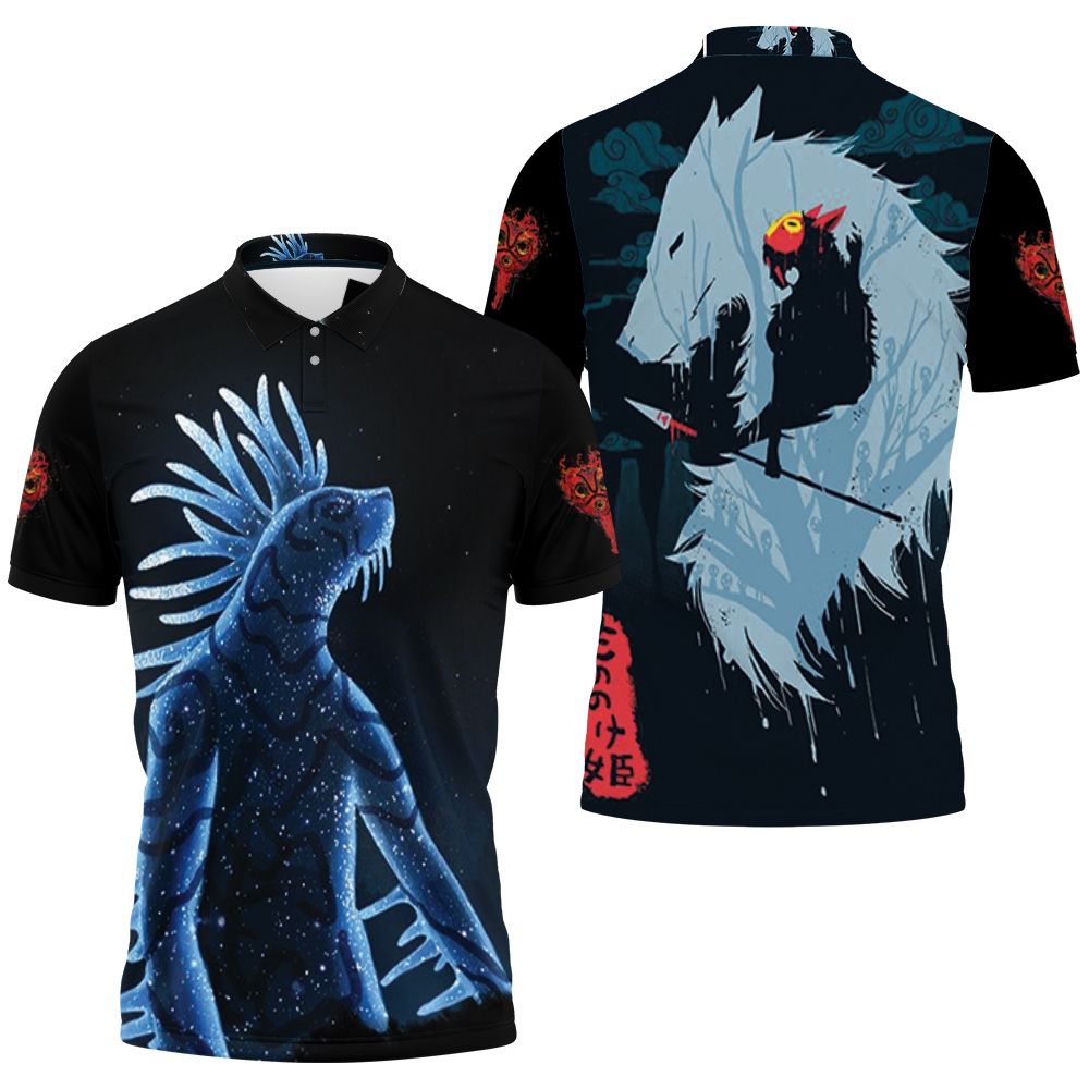 Princess Mononoke The Appearance Of Jungle God Shishigami 3D All Over Print Polo Shirt