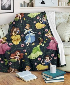 Princesses Sherpa Fleece Blanket Gifts for Family, for Couple