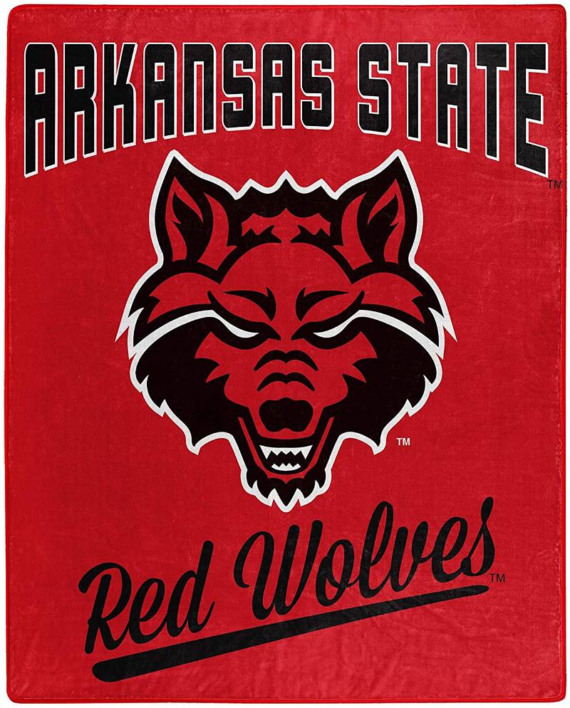 Printed Throw Arkansas State Red Wolves Sherpa Fleece Blanket Gifts for Family, for Couple