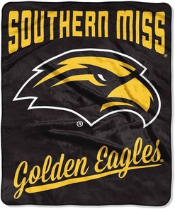 Printed Throw Southern Miss Golden Eagles Sherpa Fleece Blanket Gifts for Family, for Couple
