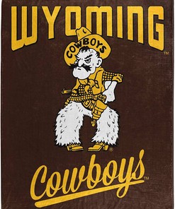 Printed Throw Wyoming Cowboys Sherpa Fleece Blanket Gifts for Family, for Couple