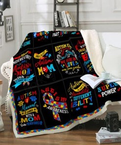 Proud Autism Mom Quilt Blanket Bedding Set Great Customized Gifts For Birthday Christmas Thanksgiving Perfect Gifts For Autism