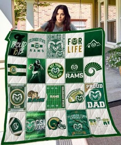 Proud Dad Ncaa Colorado State Rams Collection Collection Collection Quilt Blanket Bedding Set