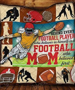Proud Football Mom Quilt Blanket Bedding Set