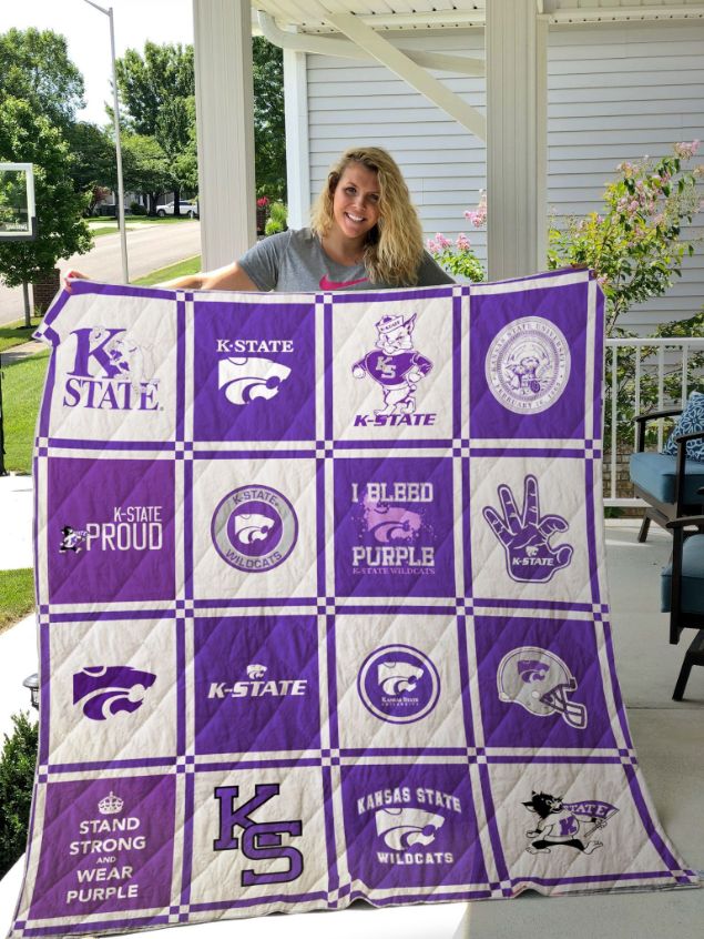 Proud Kansas State Wildcats Quilt Blanket Bedding Set