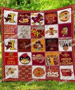 Proud To Be A Cyclone Ncaa Iowa State Cyclones Combined Quilt Blanket Bedding Set