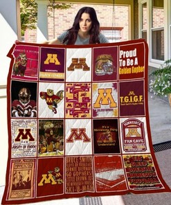 Proud To Be A Golden Gophers Ncaa Minnesota Golden Gophers Great Quilt Blanket Bedding Set Gifts for Fans