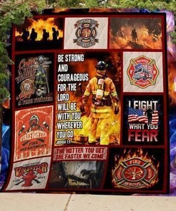 Proud To Be Firefighter Quilt Blanket Bedding Set