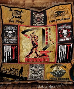 Proud To Be Ironworker Quilt Blanket Bedding Set