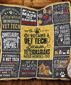 Proud Vet Tech Quilt Blanket Bedding Set