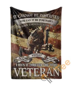 Proud Veteran Sherpa Fleece Blanket Gifts for Family, for Couple