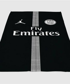 Psg Emblem Sherpa Fleece Blanket Gifts for Family, for Couple