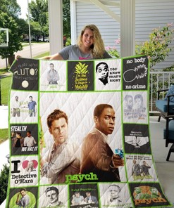 Psych Quilt Blanket Bedding Set For Fans for Home Décor