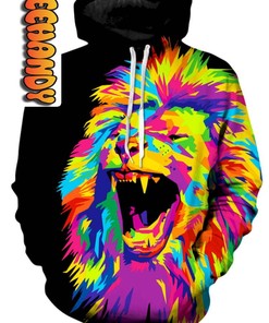 Psychedelic Lion Unisex 3D Hoodie