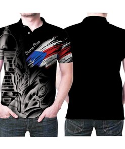 Puerto Rico Flag Coqui Team 3D All Over Print Polo Shirt