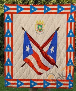 Puerto Rico Flag Quilt Blanket Bedding Set