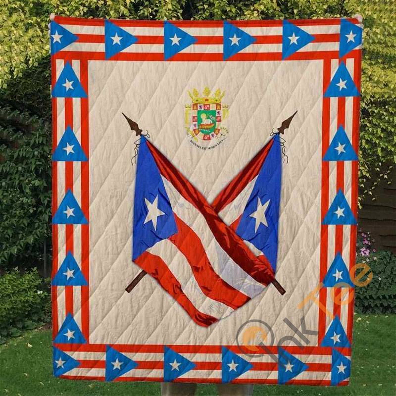 Puerto Rico Flag Quilt Blanket Bedding Set