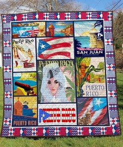 Puerto Rico Quilt Blanket Bedding Set Great Customized Gifts For Birthday Christmas Thanksgiving Perfect Gifts For Puerto Rico
