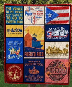 Puerto Rico Quilt Blanket Bedding Set With Pilliwcases Option