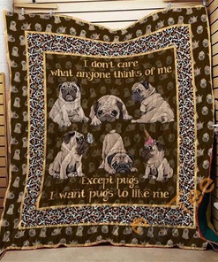Pug 09 Quilt Blanket Bedding Set