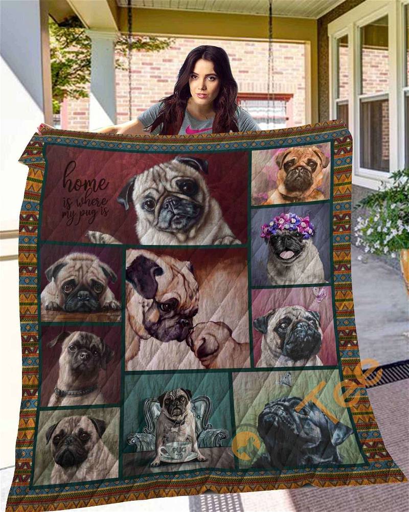 Pug 10 Quilt Blanket Bedding Set
