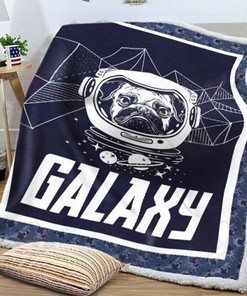 Pug Astronaut Galaxy Quilt Blanket Bedding Set