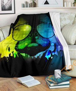 Pug Dj Sherpa Fleece Blanket Gifts for Family, for Couple