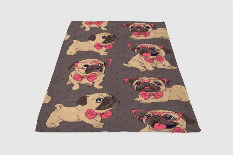 Pug Dog Sherpa Fleece Blanket Gifts for Dog Lovers