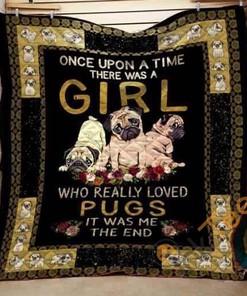 Pug Girl Quilt Blanket Bedding Set