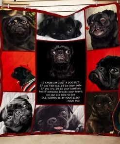 Pug I Love You Quilt Blanket Bedding Set for Home Décor