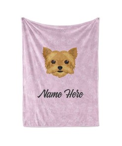 Pug Personalized Custom Blanket With Your Family Or Dog's Name - Great Gifts For Dog Lovers