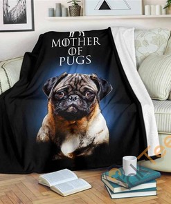 Pug Sherpa Fleece Blanket Gifts for Pug Lovers