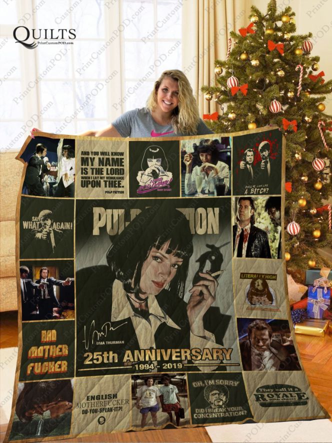 Pulp Fiction Bad Mother Fucker Collection Quilt Blanket