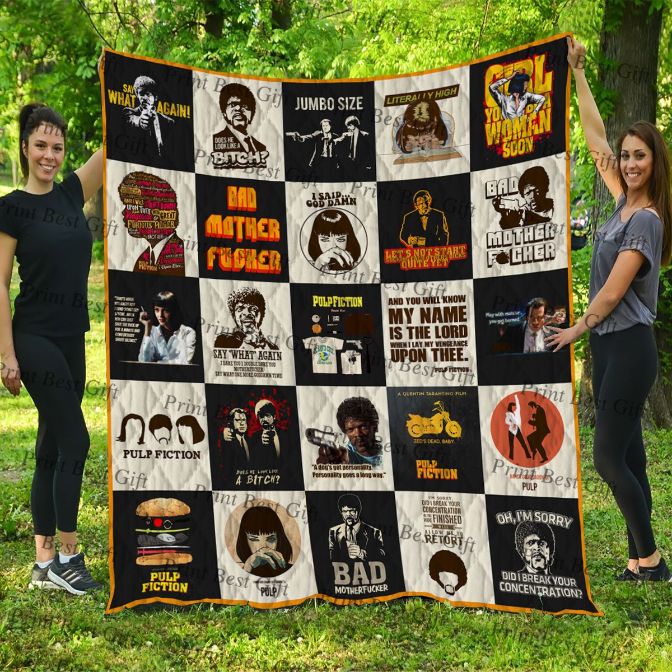 Pulp Fiction Poster Quilt Blanket Bedding Set for Home Décor