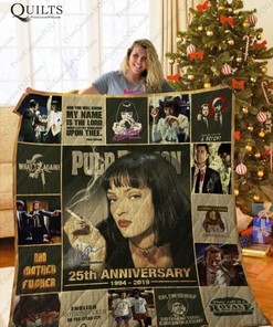 Pulp Fiction Say What Again Collected Quilt Blanket