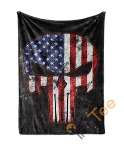 Punisher Sherpa Fleece Blanket Gifts for Family, for Couple