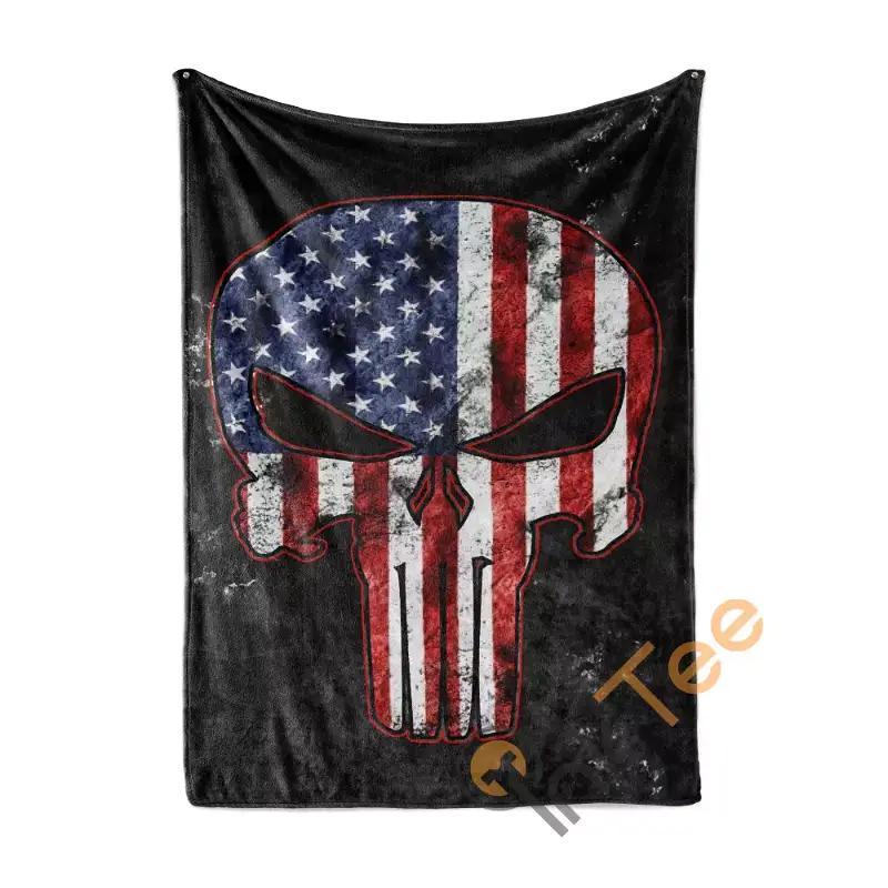 Punisher Sherpa Fleece Blanket Gifts for Family, for Couple