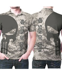 Punisher Skull Viking Symbol Son Of Odin 3D All Over Print Polo Shirt