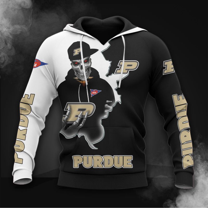 Purdue Boilermakers Hoodie 3D Zip Hoodie Long Sleeve Zip Hoodie for Fan