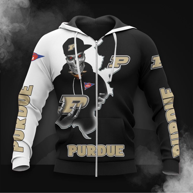 Purdue Boilermakers Hoodie 3D Zip Hoodie Long Sleeve Zip Hoodie for Fan - Image 3