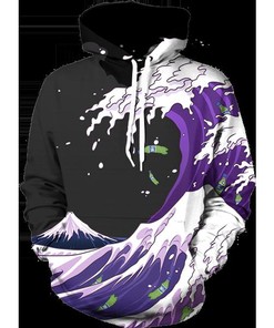 Purple Drank Koolaid Wave Funnys Hoodie 3D