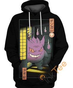 Purple Ghost Ukiyo- E Hoodie 3D