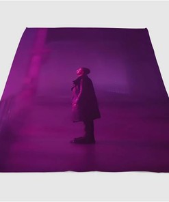 Purple Light Blade Runner 2049 Sherpa Fleece Blanket Gifts for Family, for Couple