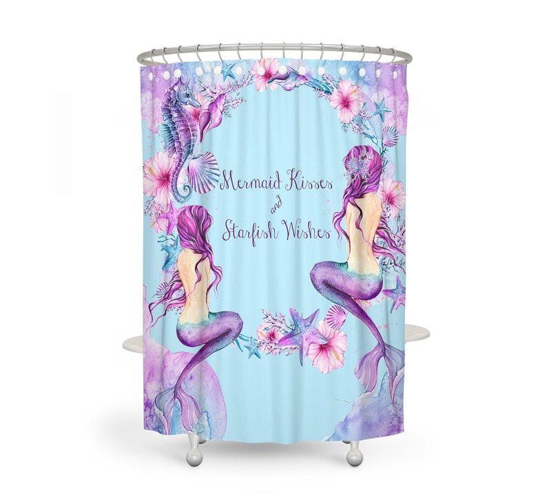 Purple Mermaid Shower Curtain for Bathroom Decor, Home Decor - Image 2
