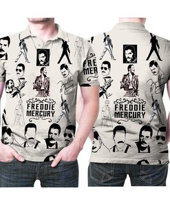 Queen In Memories Freedie Mercury Signature 3D All Over Print Polo Shirt