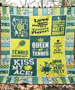 Queen Of Tennis Quilt Blanket Bedding Set